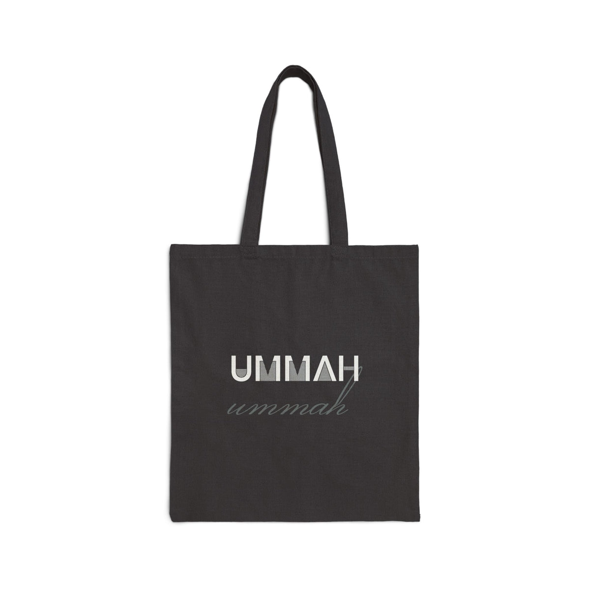 Ummah Canvas Tote Bag in Black, double-sided print – AdabStars