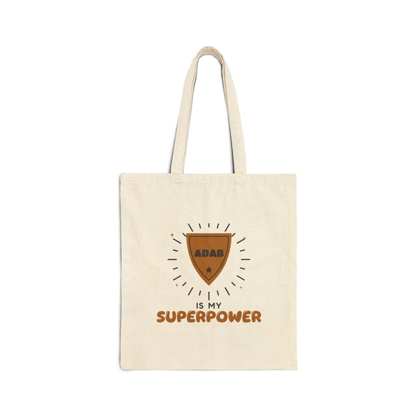Adab Superpower Canvas Tote Bag in Natural, double-sided print – AdabStars