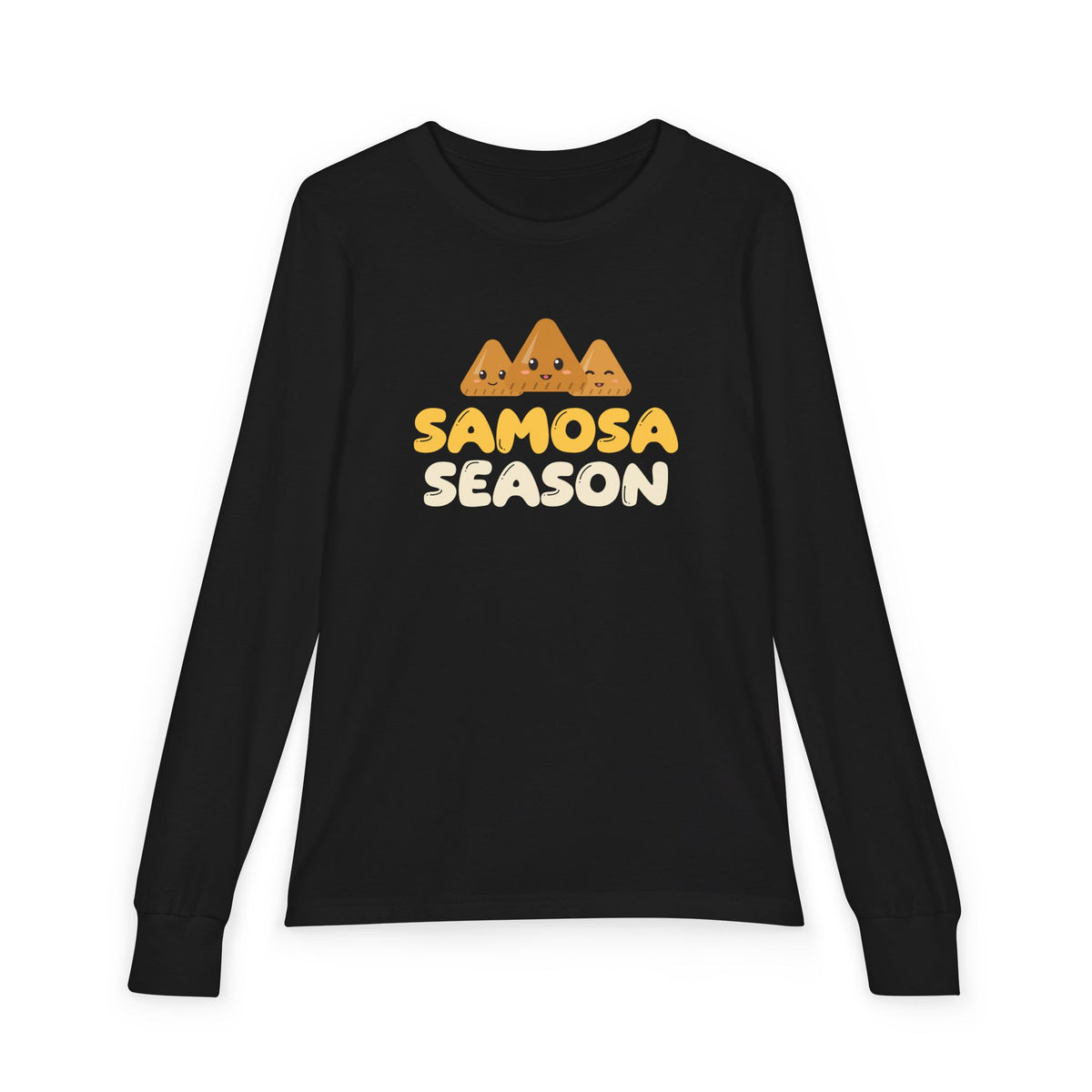 Samosa Season Ramadan Kids Long Sleeve Shirt | Ramadan Iftar Kids Desi Food Cute Samosas | AdabStars Islamic Kids Apparel