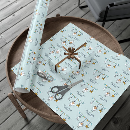 Wrapping Paper - Eid-Ul-Adha Mubarak with Sheep Crescent Moon and Star Gift Wrap Papers