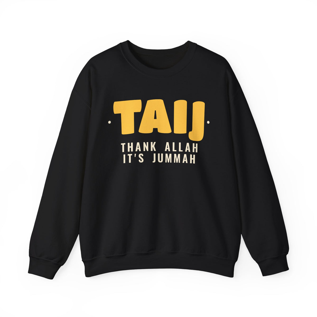TAIJ It's Jummah Islamic Crewneck Sweatshirt in Black – AdabStars