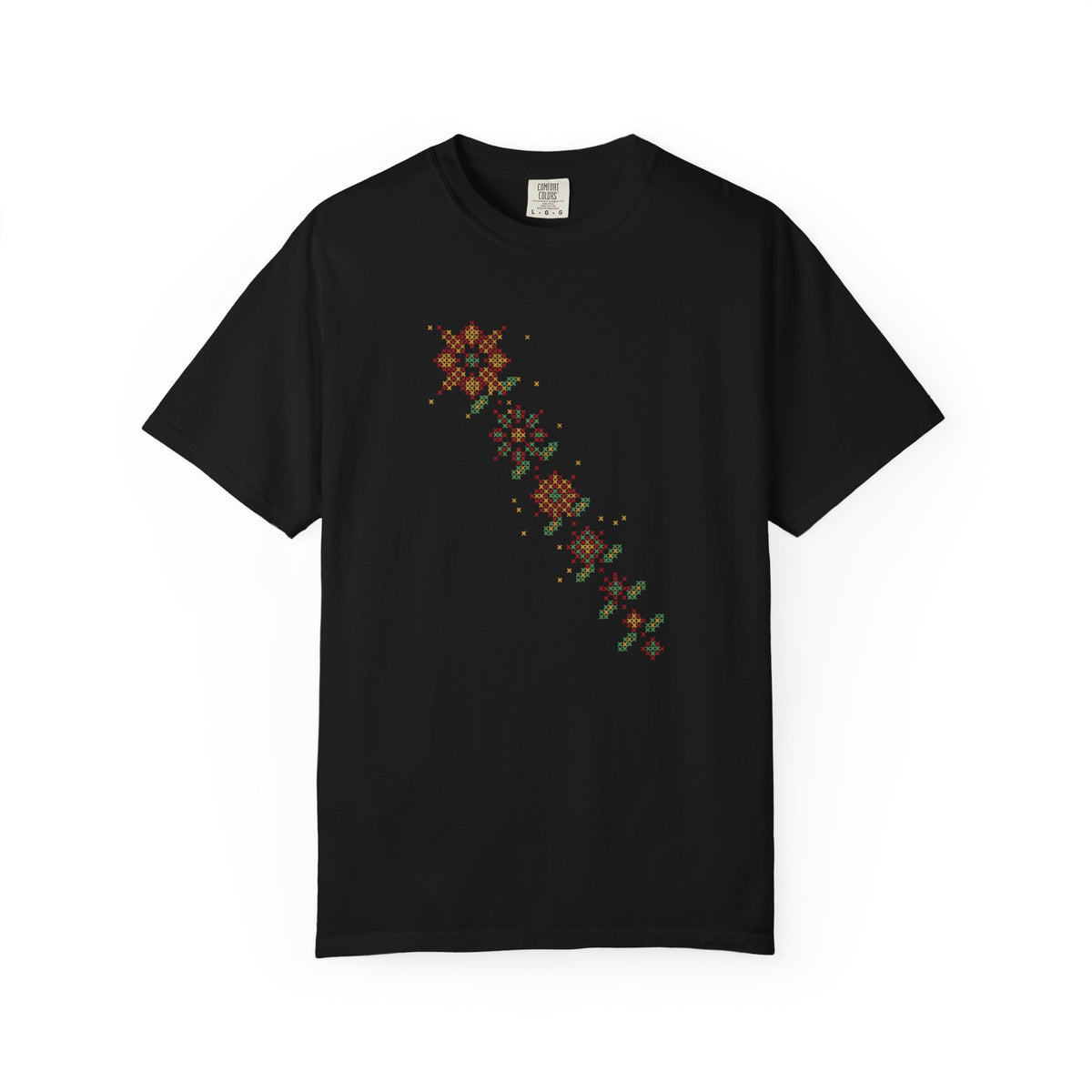 Tatreez Star Cascade Islamic Heavyweight T-Shirt in Black – AdabStars