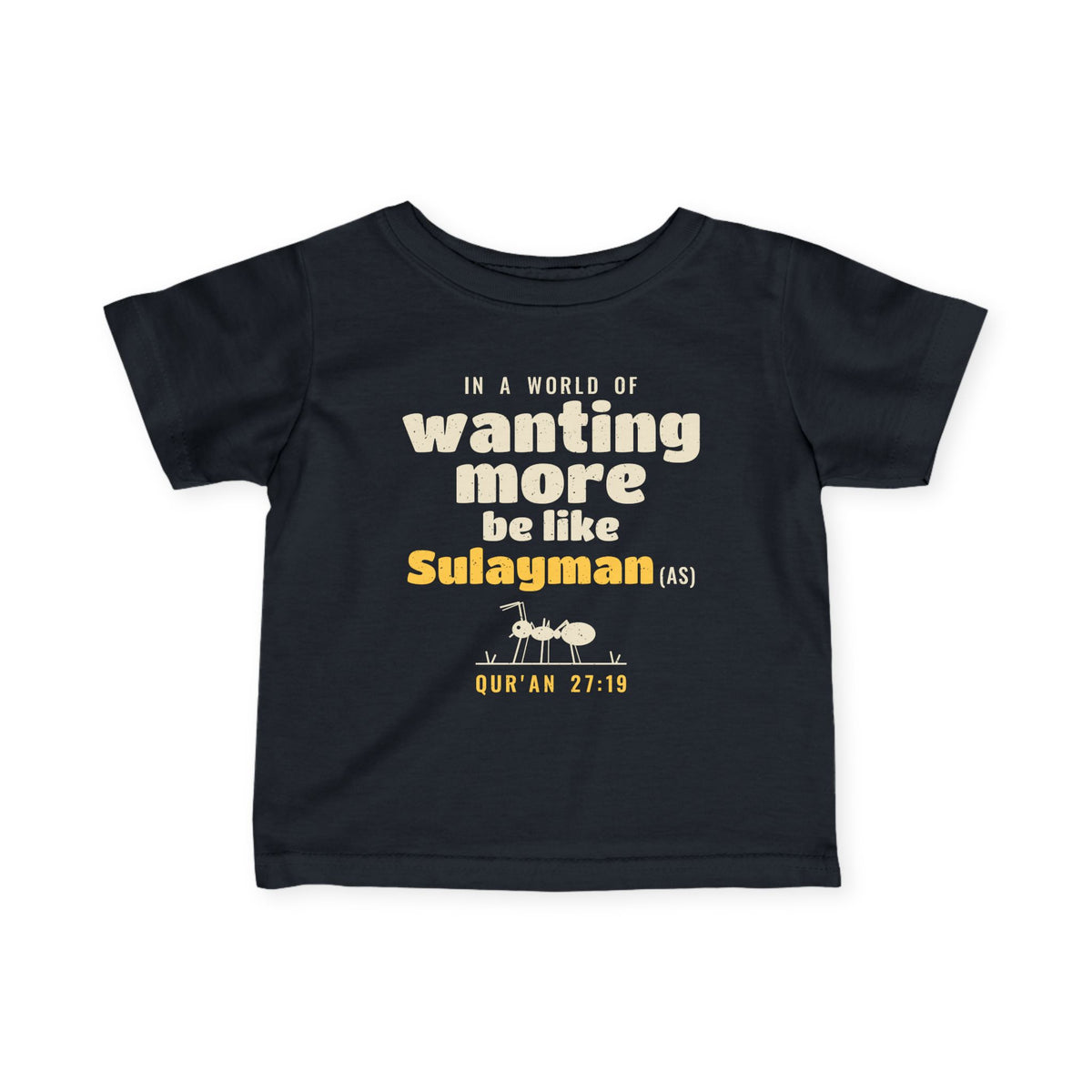 Be Like Sulayman (AS) Baby T-Shirt in Black – AdabStars