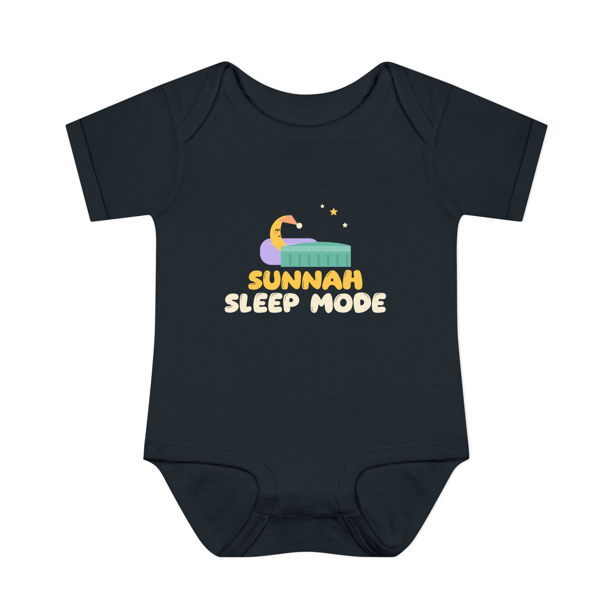 Sunnah Sleep Mode Islamic Baby Bodysuit in Black – AdabStars
