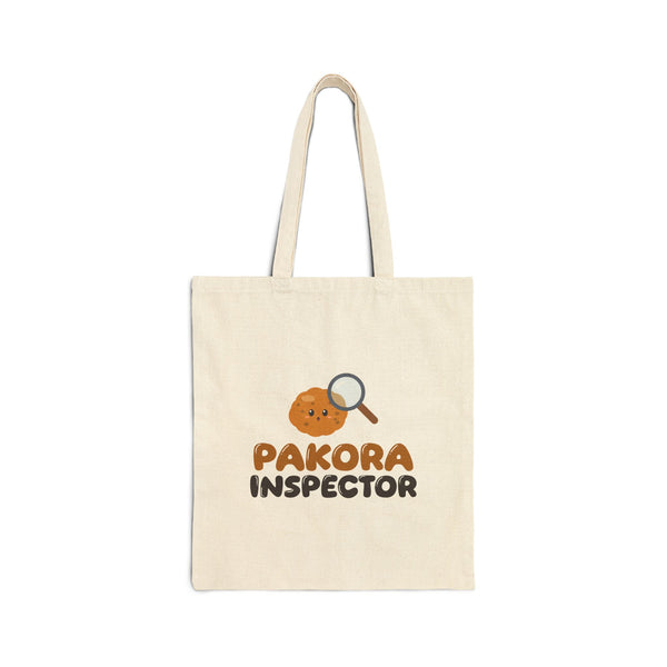 Pakora Inspector Ramadan Double-Sided Tote Bag | Ramadan Iftar Funny Desi Food Pakistani | AdabStars Islamic Gifts