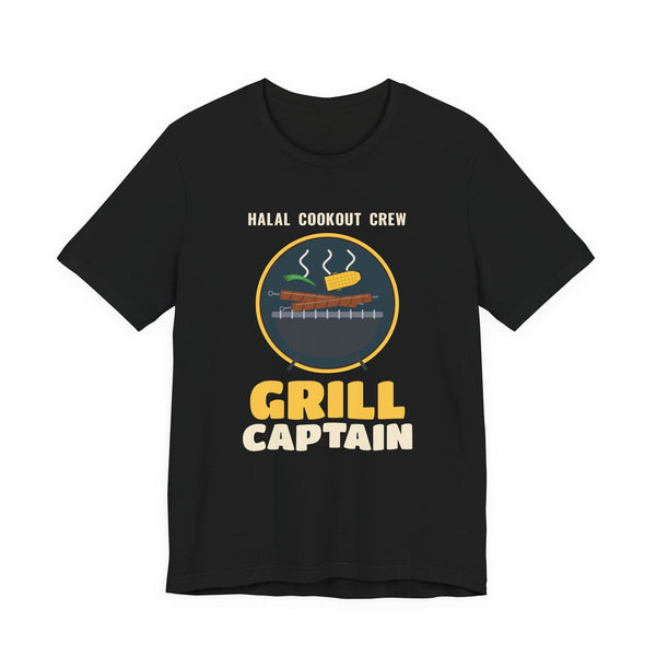 Grill Captain Halal Cookout Islamic Unisex T-Shirt in Black – AdabStars