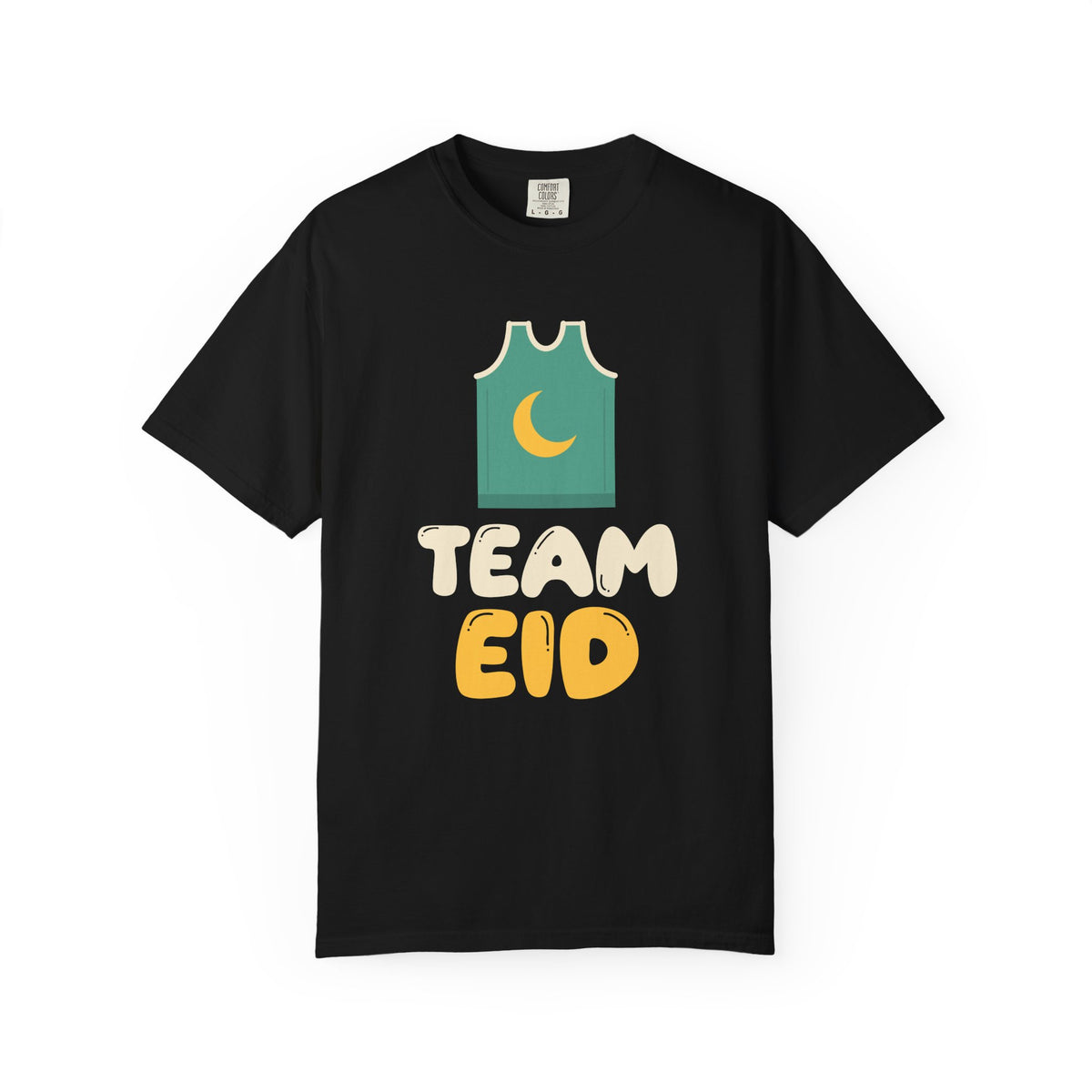 Team Eid Heavyweight Tee | Basketball Jersey Crescent Moon Family Matching | AdabStars Islamic Apparel
