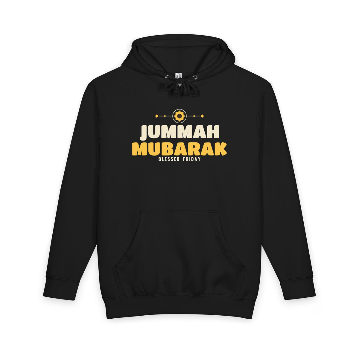 Jummah Mubarak Blessed Friday Islamic Heavyweight Premium Heavyweight Hoodie in Black – AdabStars