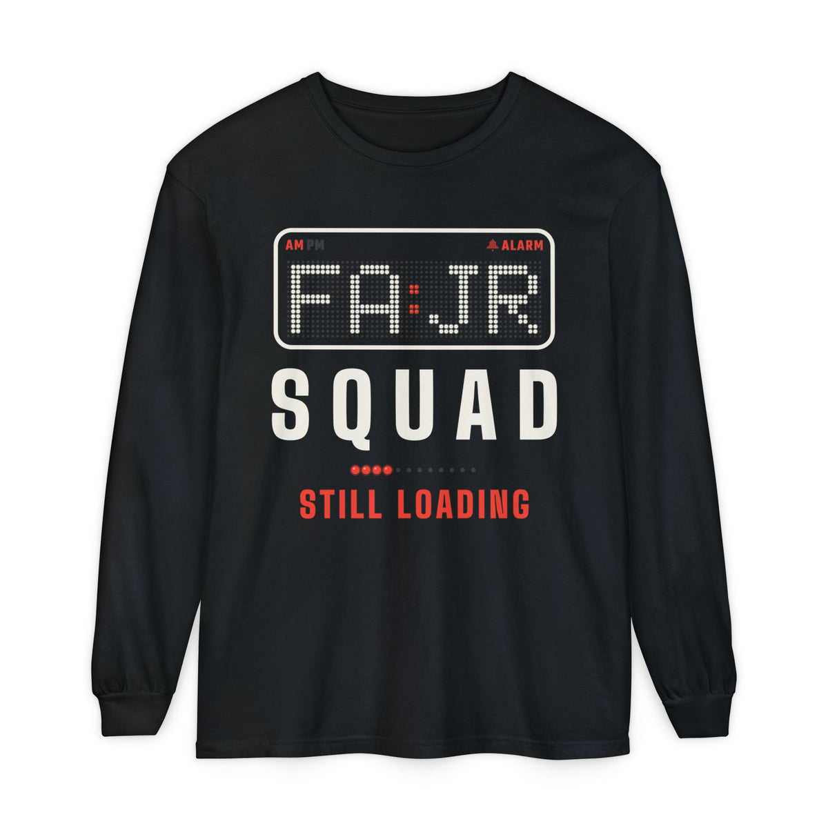 Fajr Squad: Still Loading Islamic Heavyweight Long Sleeve Shirt in Black – AdabStars
