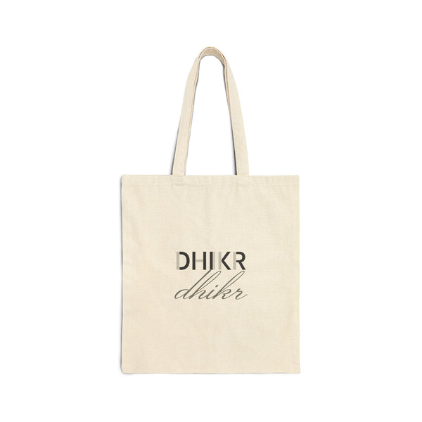 Dhikr Islamic Double-Sided Tote Bag | Arabic Word Remembrance of God Typography Ramadan | AdabStars Islamic Gifts