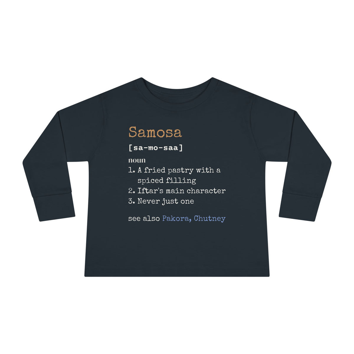 Samosa Definition Islamic Toddler Toddler Long Sleeve Shirt in Black – AdabStars