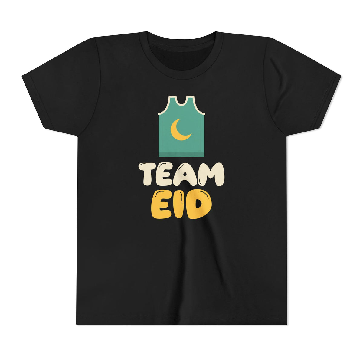 Team Eid Kids Tee | Basketball Jersey Crescent Moon Family Matching | AdabStars Islamic Apparel