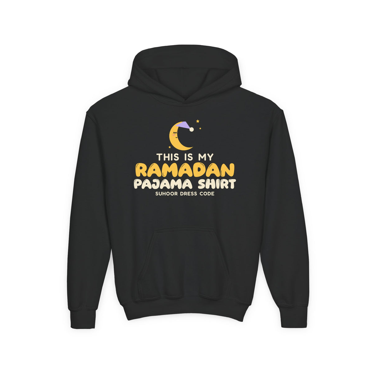 This Is My Ramadan Pajama Shirt Kids Hoodie | Funny Suhoor Sleepy Moon Nightcap Family | AdabStars Islamic Apparel