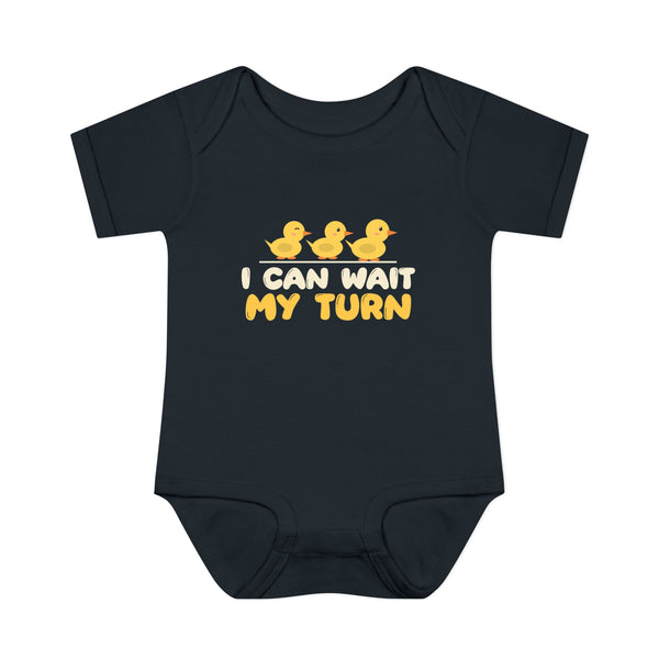 Wait My Turn Islamic Baby Bodysuit in Black – AdabStars