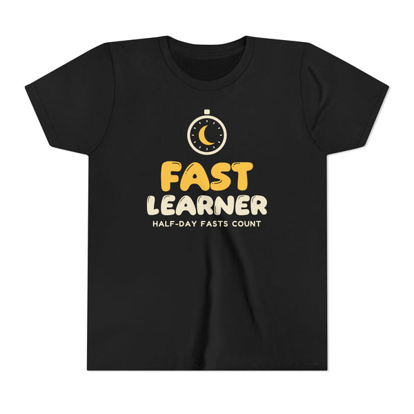 Fast Learner Ramadan Kids Tee | Ramadan Kids First Fasting Pun Stopwatch | AdabStars Islamic Kids Apparel