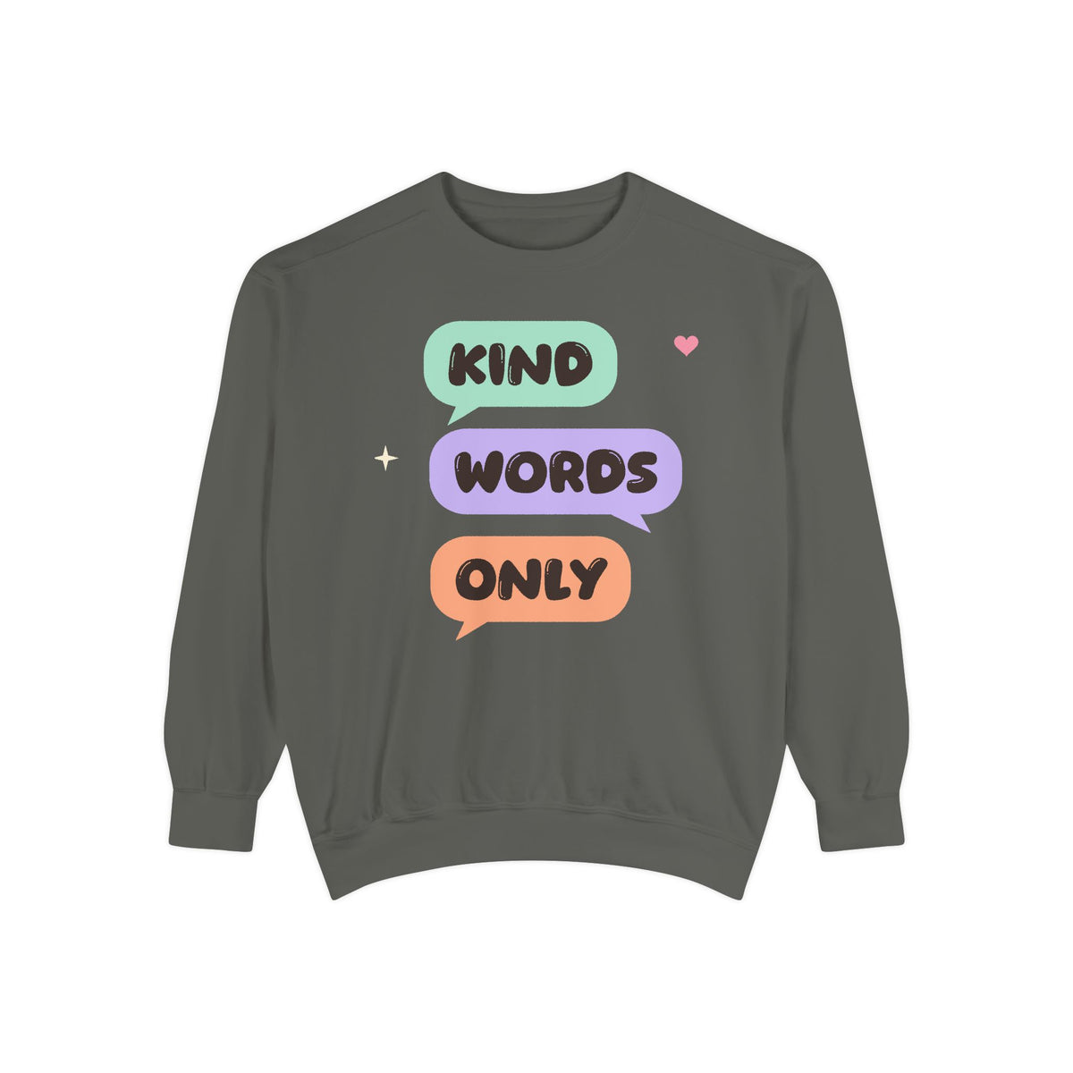 Kind Words Only Ramadan Sweatshirt | Adab Kids Kind Words Only Speech Bubbles Gentle Muslim | AdabStars Islamic Kids Apparel