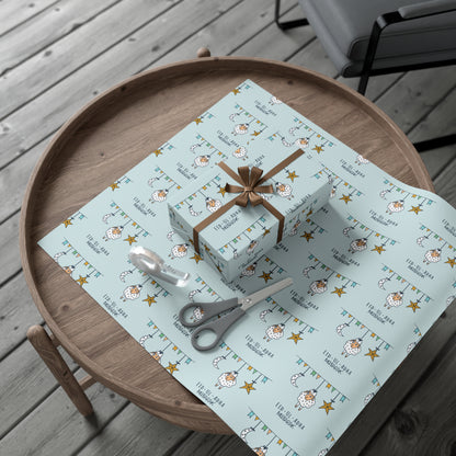 Wrapping Paper - Eid-Ul-Adha Mubarak with Sheep Crescent Moon and Star Gift Wrap Papers