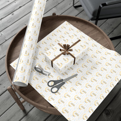 Wrapping Paper - Eid Mubarak in Arabic Crescent Moon and Stars Gift Wrap Papers