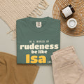 Be Like Isa (AS) Heavyweight Tee | Prophet Isa (Jesus) Gentleness Story, Qur'an 19:30-32 on the Back | AdabStars