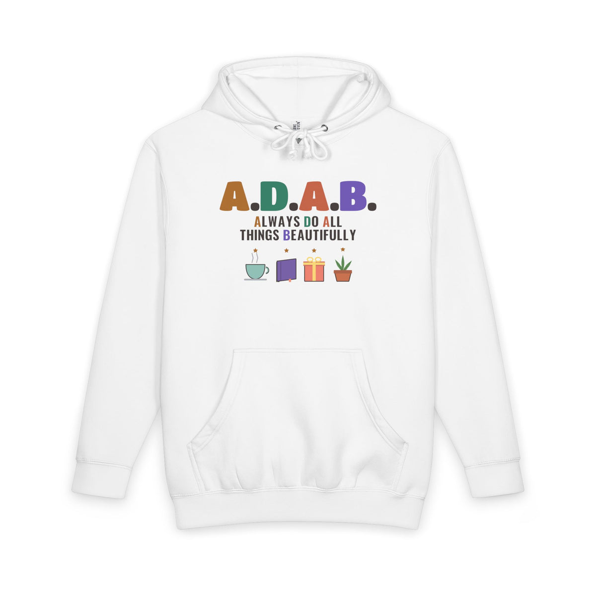 ADAB Always Do All Things Beautifully Islamic Heavyweight Hoodie | Islamic Manners | AdabStars Islamic Apparel