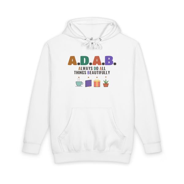 ADAB Always Do All Things Beautifully Islamic Heavyweight Hoodie | Islamic Manners | AdabStars Islamic Apparel