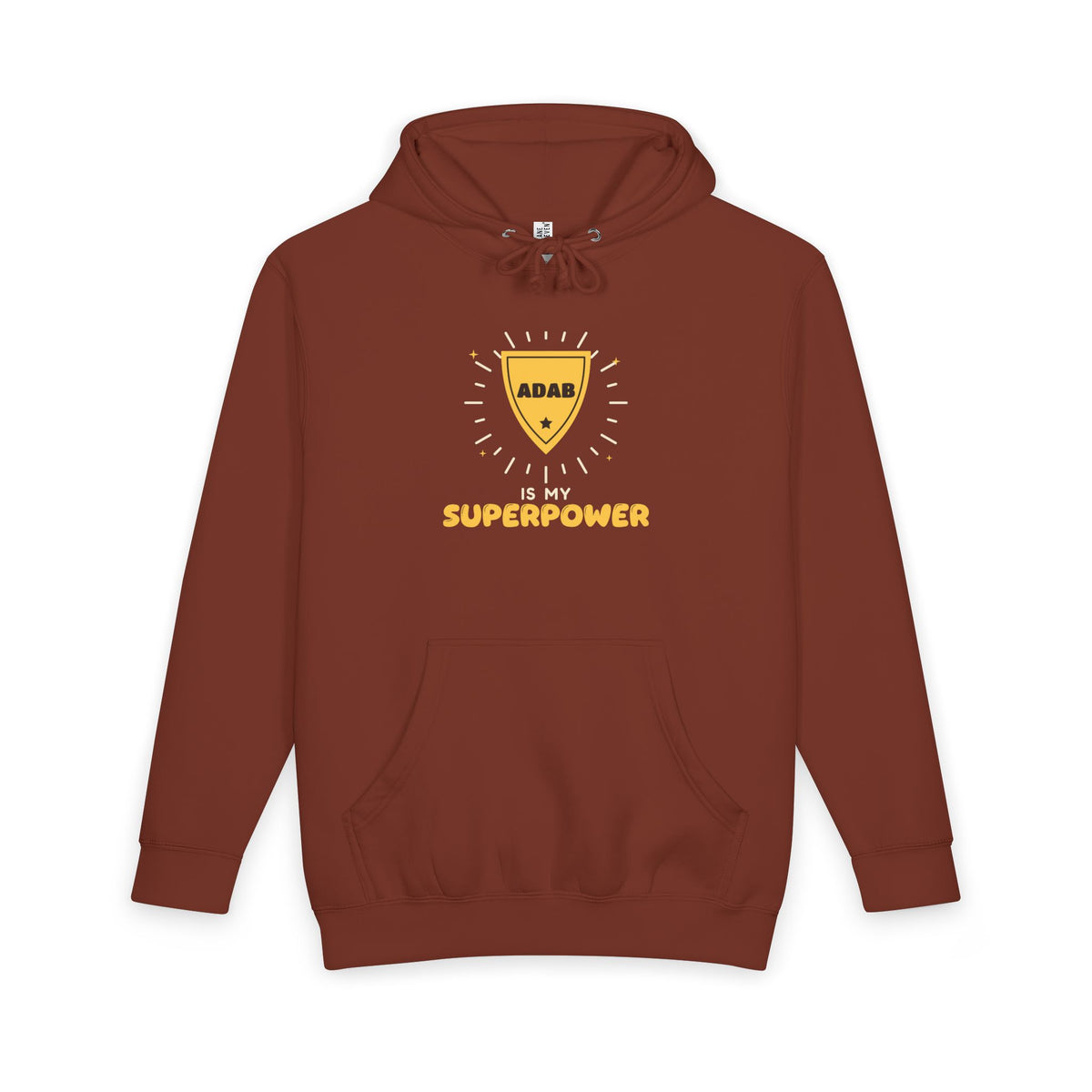 Adab Superpower Islamic Heavyweight Premium Heavyweight Hoodie in Paprika – AdabStars