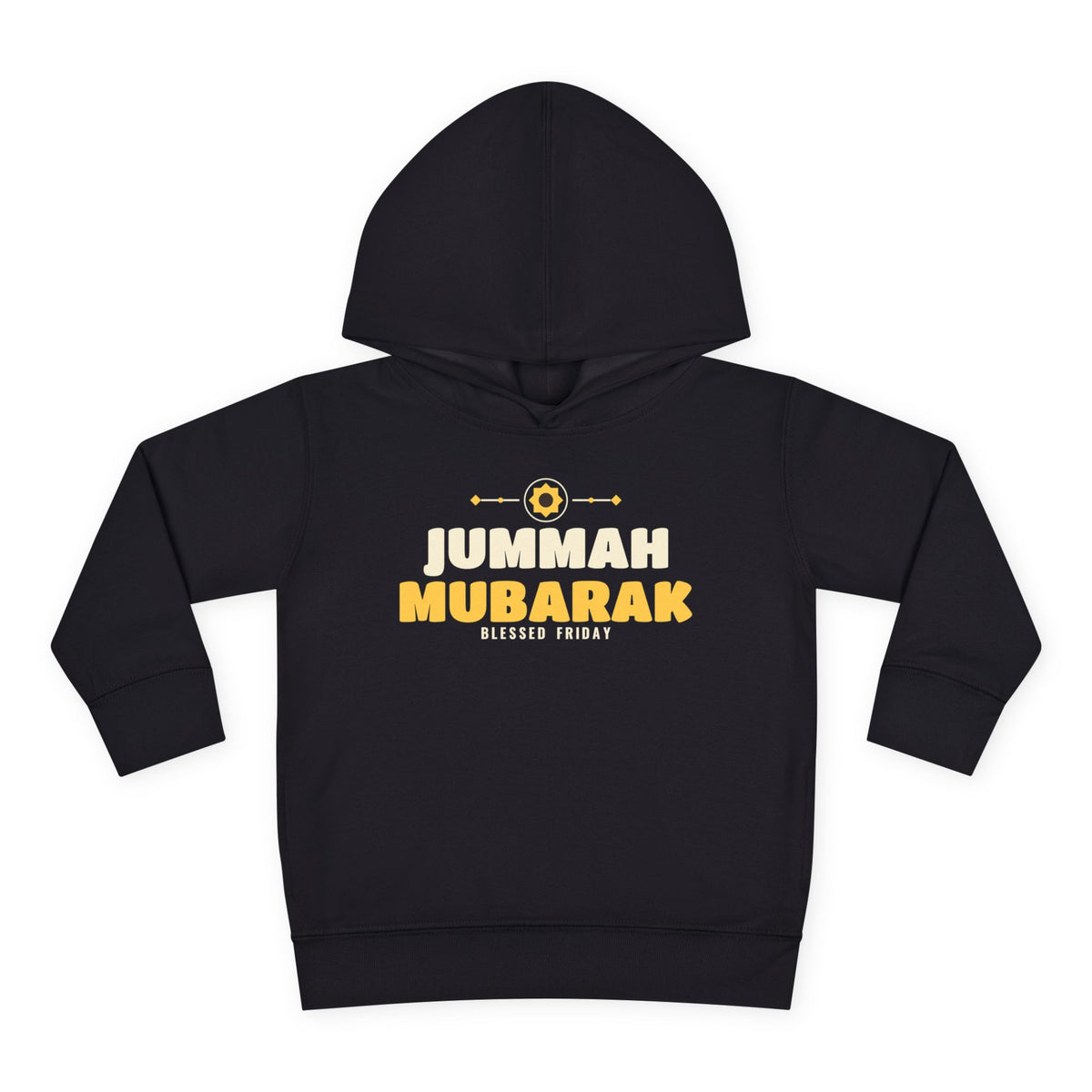 Jummah Mubarak Blessed Friday Islamic Toddler Hoodie in Black – AdabStars