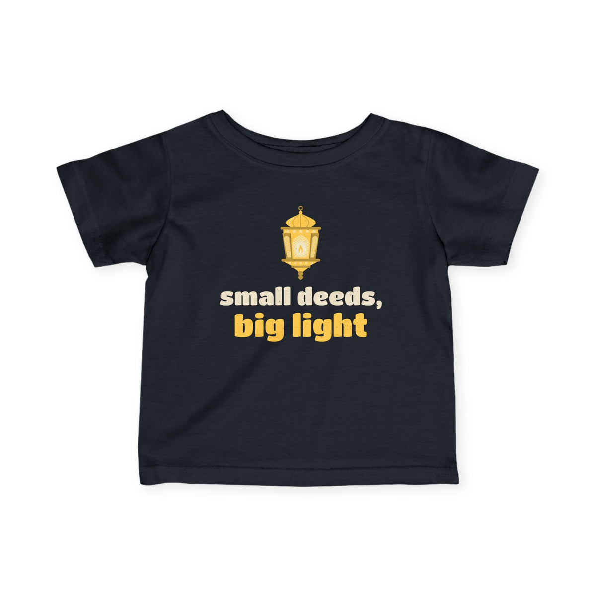 Small Deeds, Big Light Ramadan Baby T-Shirt in Black – AdabStars