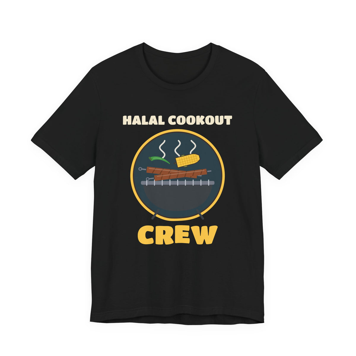 Halal Cookout Crew Islamic Unisex T-Shirt in Black – AdabStars
