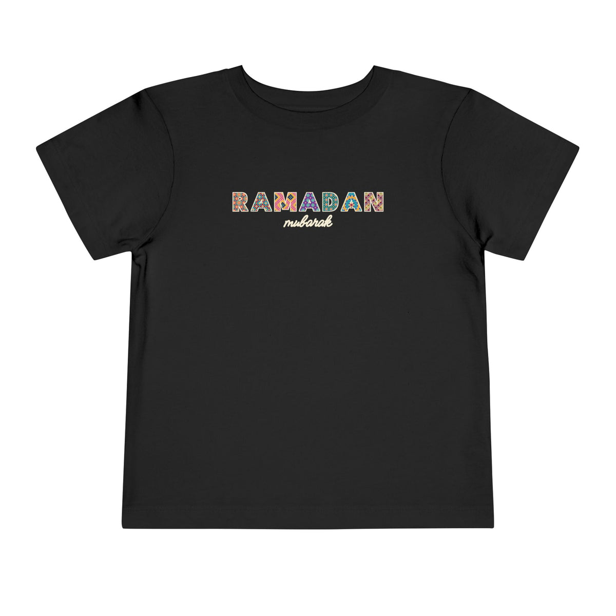 Ramadan Mubarak Patterned Letters Toddler T-Shirt in Black – AdabStars