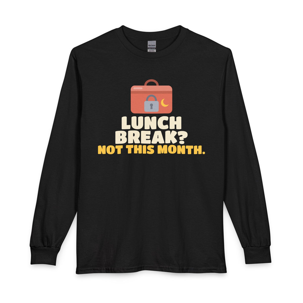 Lunch Break? Not This Month Ramadan Long Sleeve Shirt in Black – AdabStars