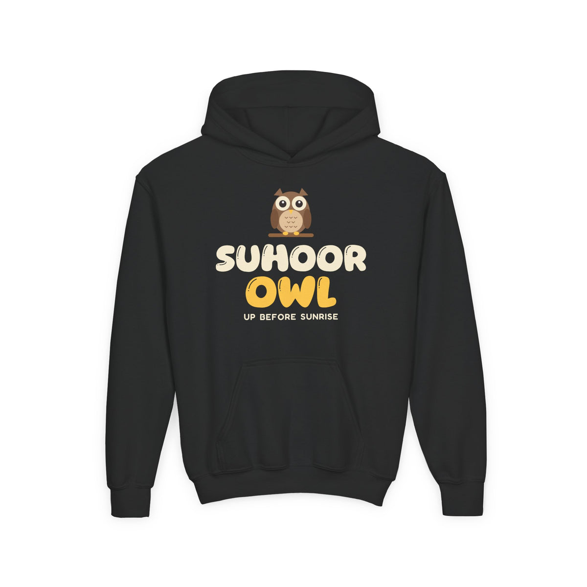 Suhoor Owl Ramadan Kids Hoodie | Ramadan Kids Night Bird Early Riser Pre Dawn | AdabStars Islamic Kids Apparel