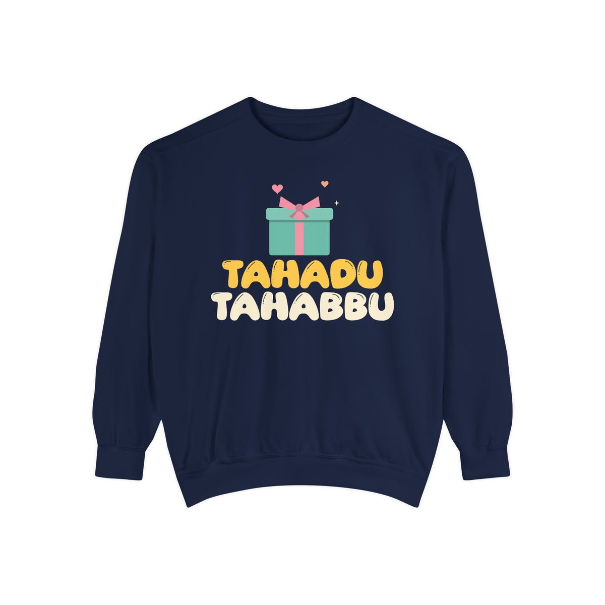 Tahadu Tahabbu Islamic Premium Sweatshirt in True Navy – AdabStars