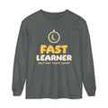 Fast Learner Ramadan Long Sleeve Shirt | Ramadan Kids First Fasting Pun Stopwatch | AdabStars Islamic Kids Apparel