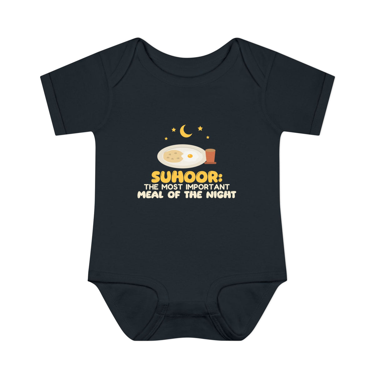 Suhoor: Most Important Meal Of The Night Baby Bodysuit in Black – AdabStars