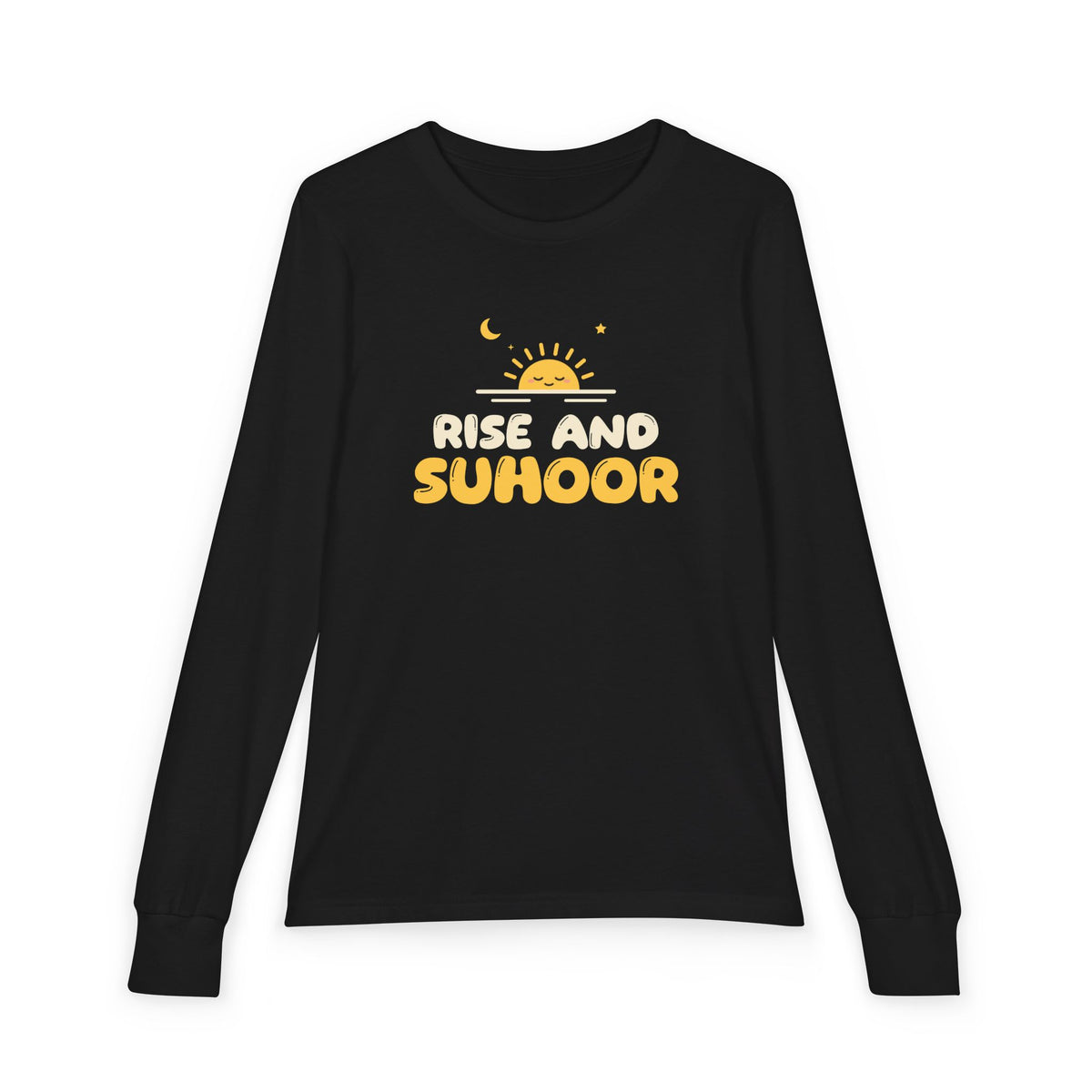 Rise And Suhoor Kids Long Sleeve Shirt | Ramadan Kids Pre Dawn Meal Sunrise Pun | AdabStars Islamic Kids Apparel