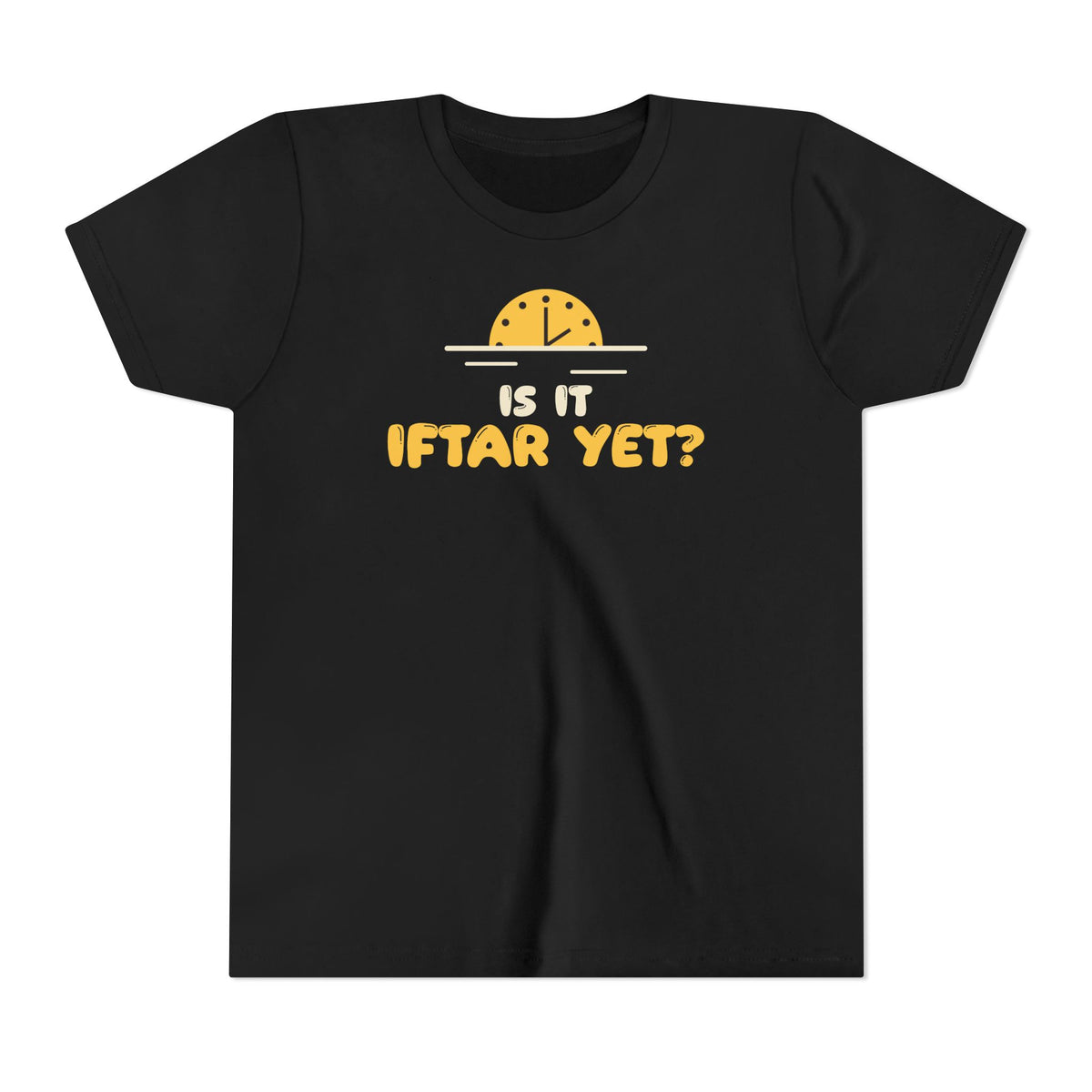 Is It Iftar Yet? Ramadan Kids Tee | Ramadan Kids Sunset Countdown Fasting | AdabStars Islamic Apparel