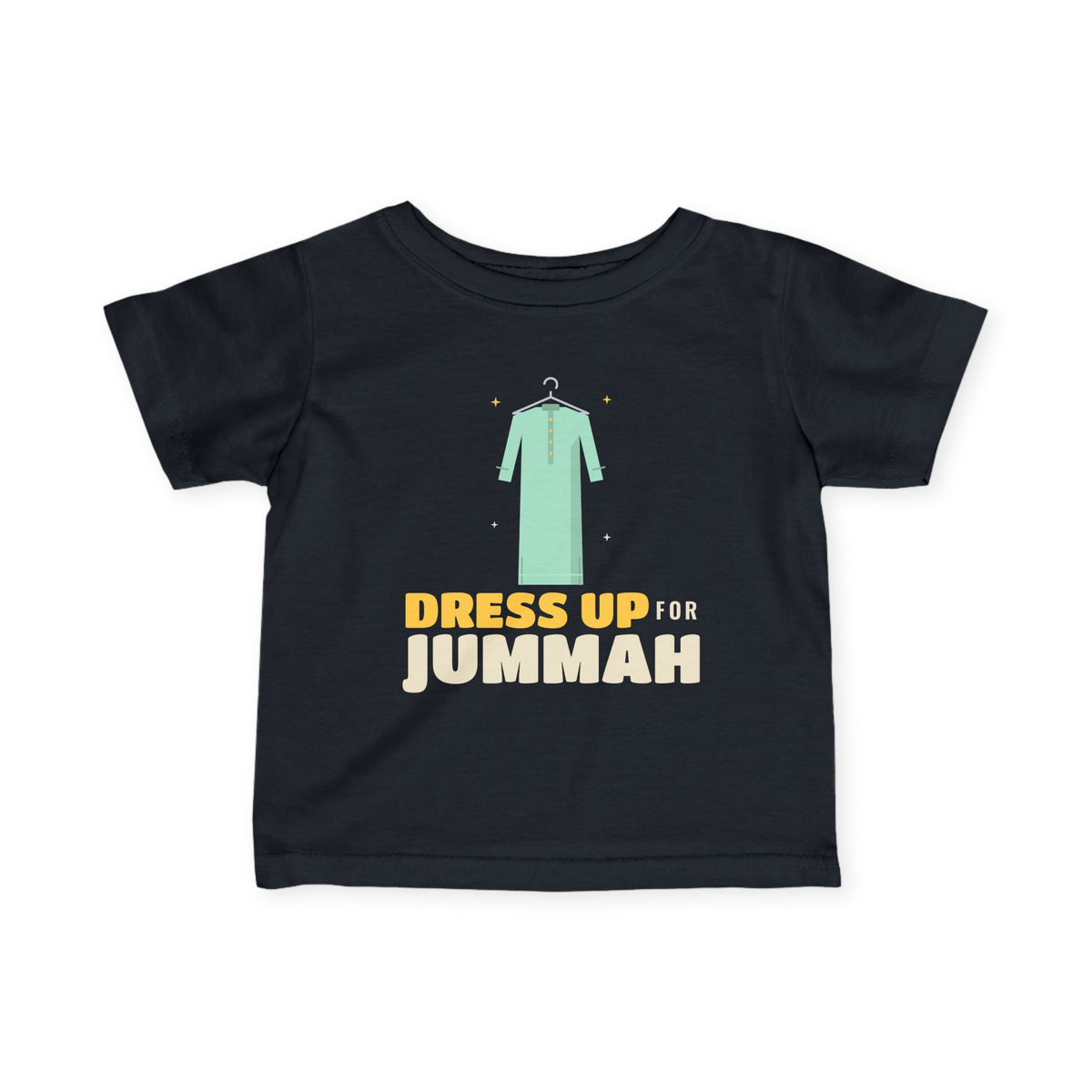 Dress Up for Jummah Islamic Baby T-Shirt in Black – AdabStars