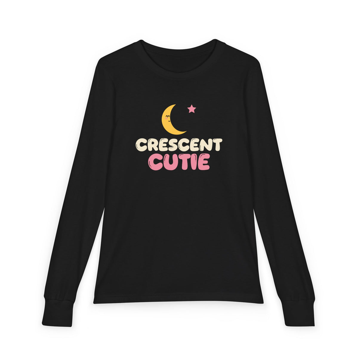 Crescent Cutie Ramadan Kids Long Sleeve Shirt | Ramadan Kids Moon Star Cute Eid Little One | AdabStars Islamic Kids Apparel