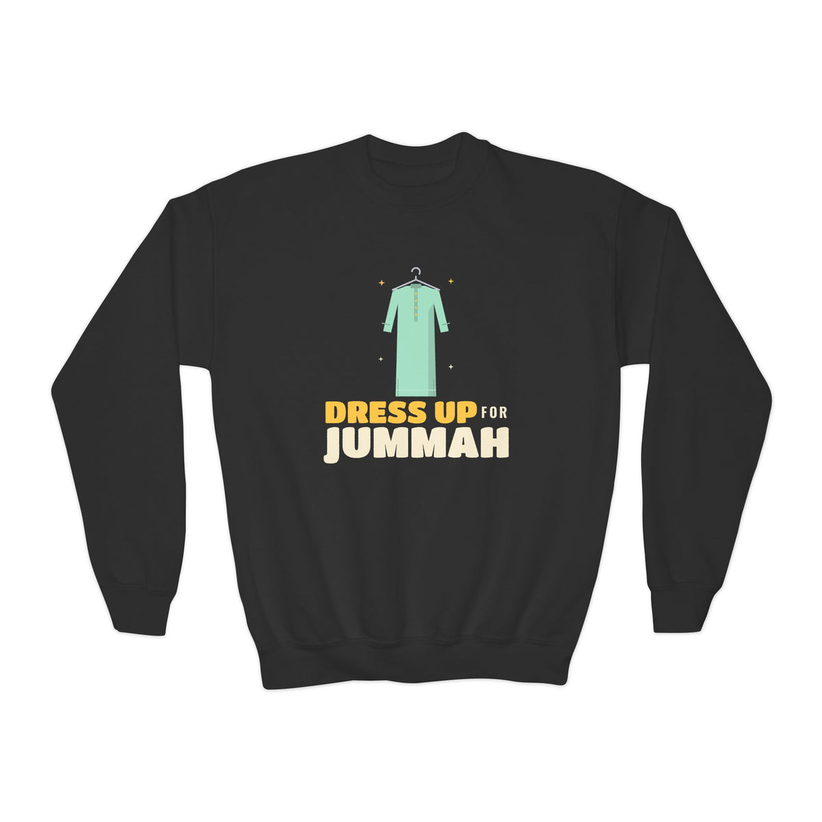 Dress Up for Jummah Islamic Kids Sweatshirt in Black – AdabStars