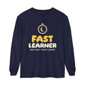 Fast Learner Ramadan Long Sleeve Shirt | Ramadan Kids First Fasting Pun Stopwatch | AdabStars Islamic Kids Apparel