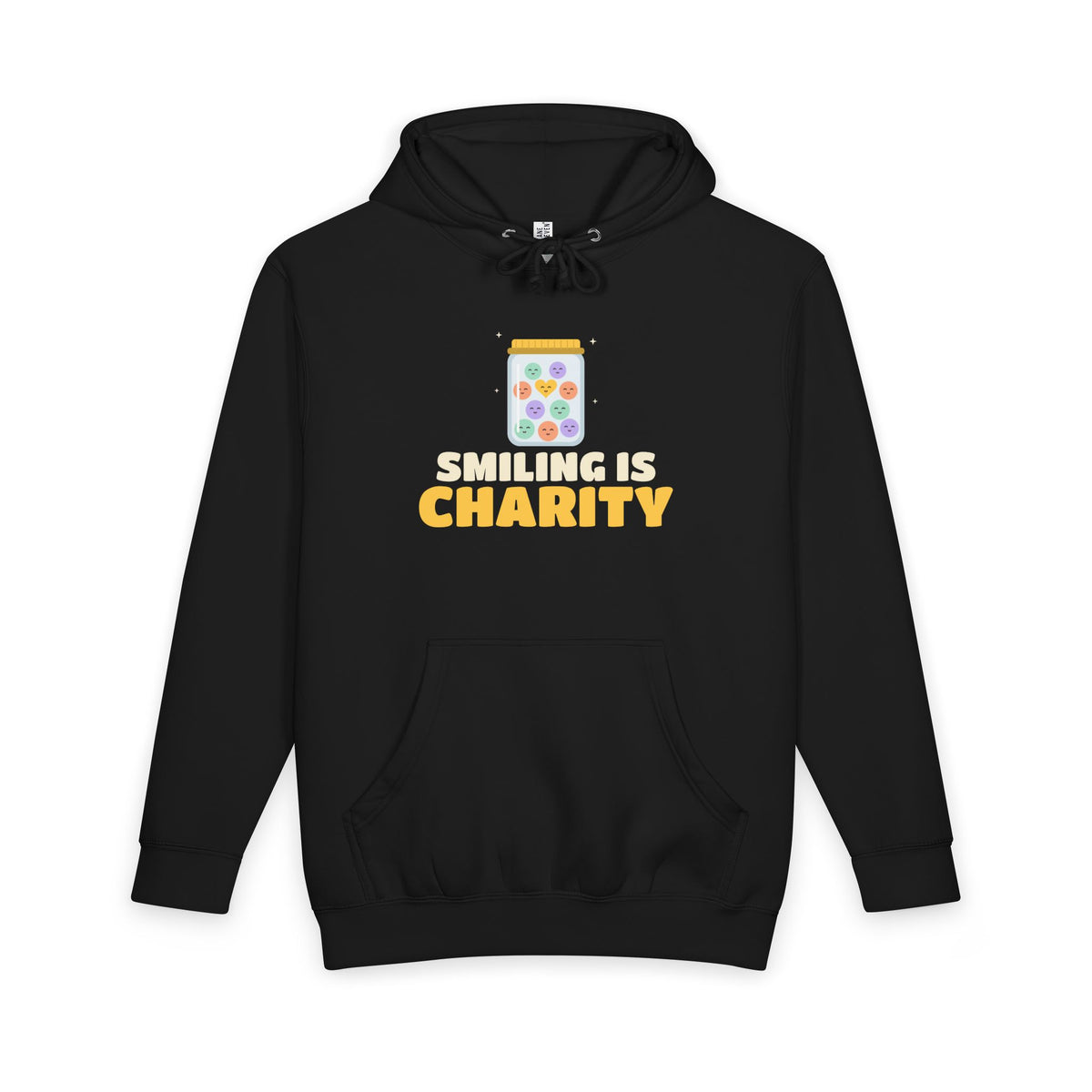 Smiling Is Charity Jar Islamic Heavyweight Premium Heavyweight Hoodie in Black – AdabStars