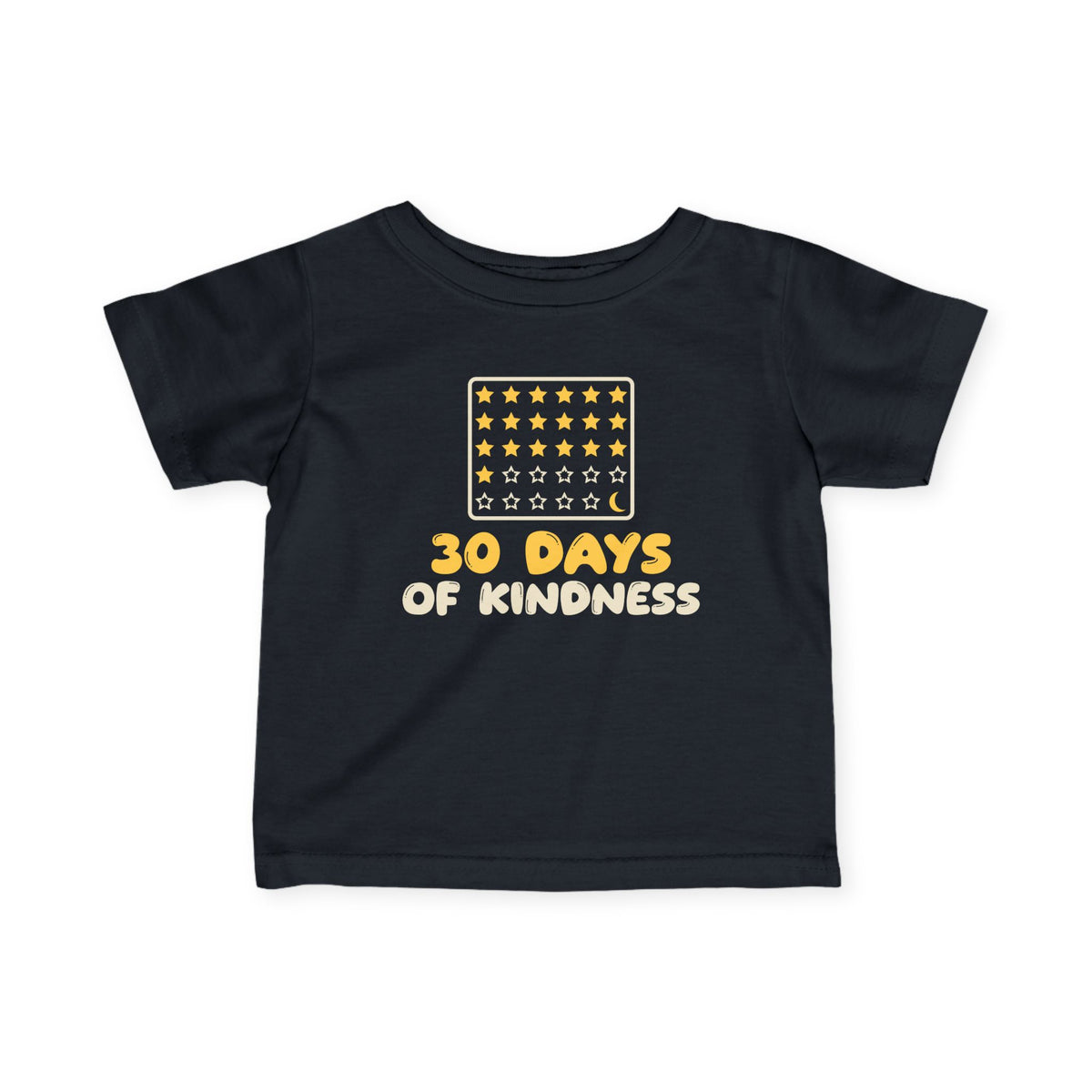 30 Days Of Kindness Ramadan Baby T-Shirt in Black – AdabStars