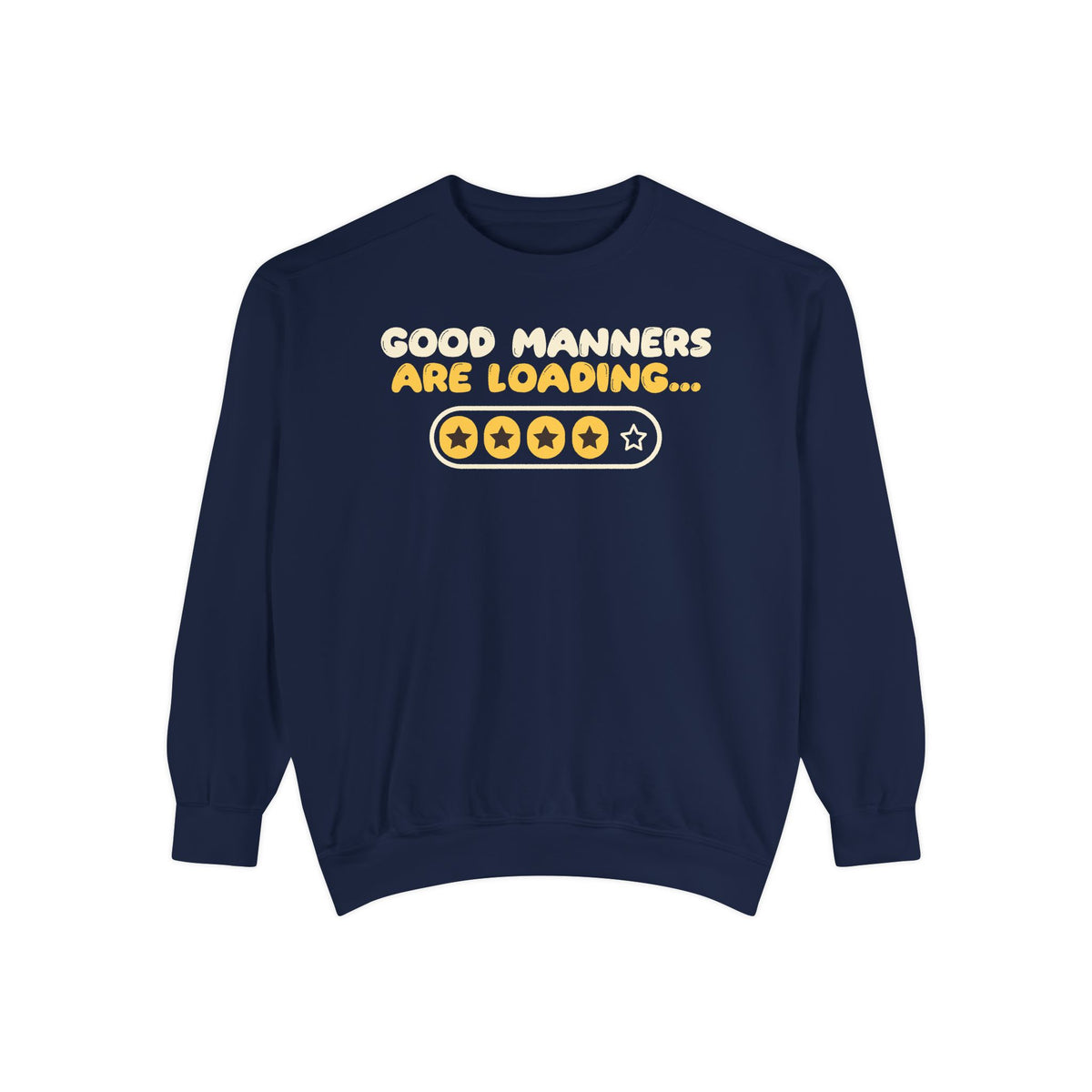Manners Loading Ramadan Sweatshirt | Adab Kids Good Manners Progress Bar Stars Muslim Practice | AdabStars Islamic Kids Apparel