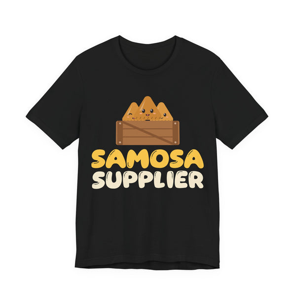 Samosa Supplier Unisex T-Shirt in Black – AdabStars