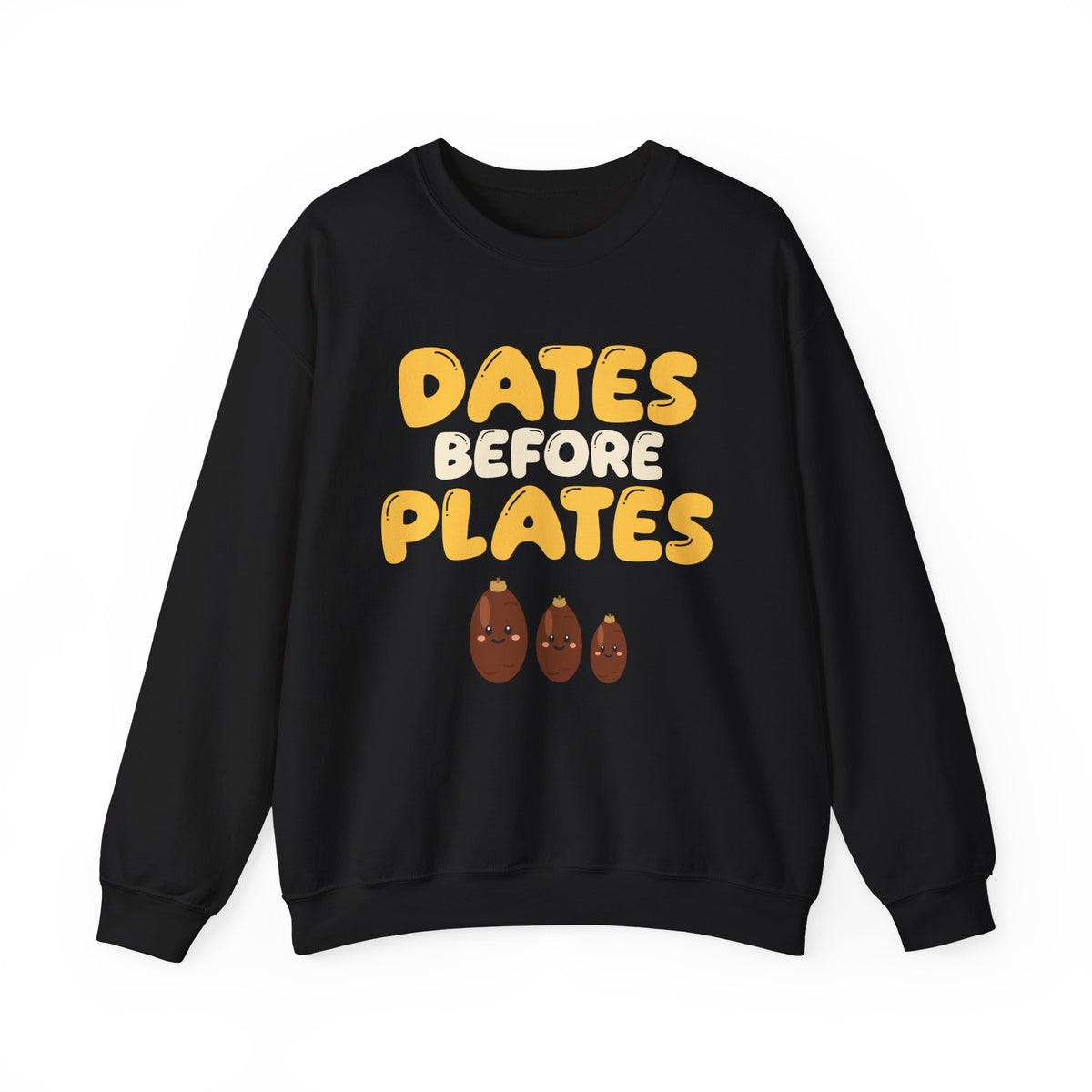 Dates Before Plates Ramadan Crewneck Sweatshirt in Black – AdabStars