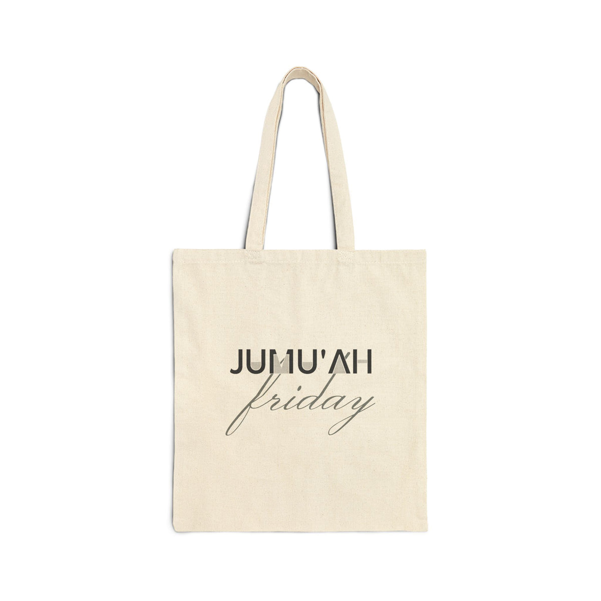 Jumu'ah Friday Islamic Canvas Tote Bag in Natural, one-sided print – AdabStars