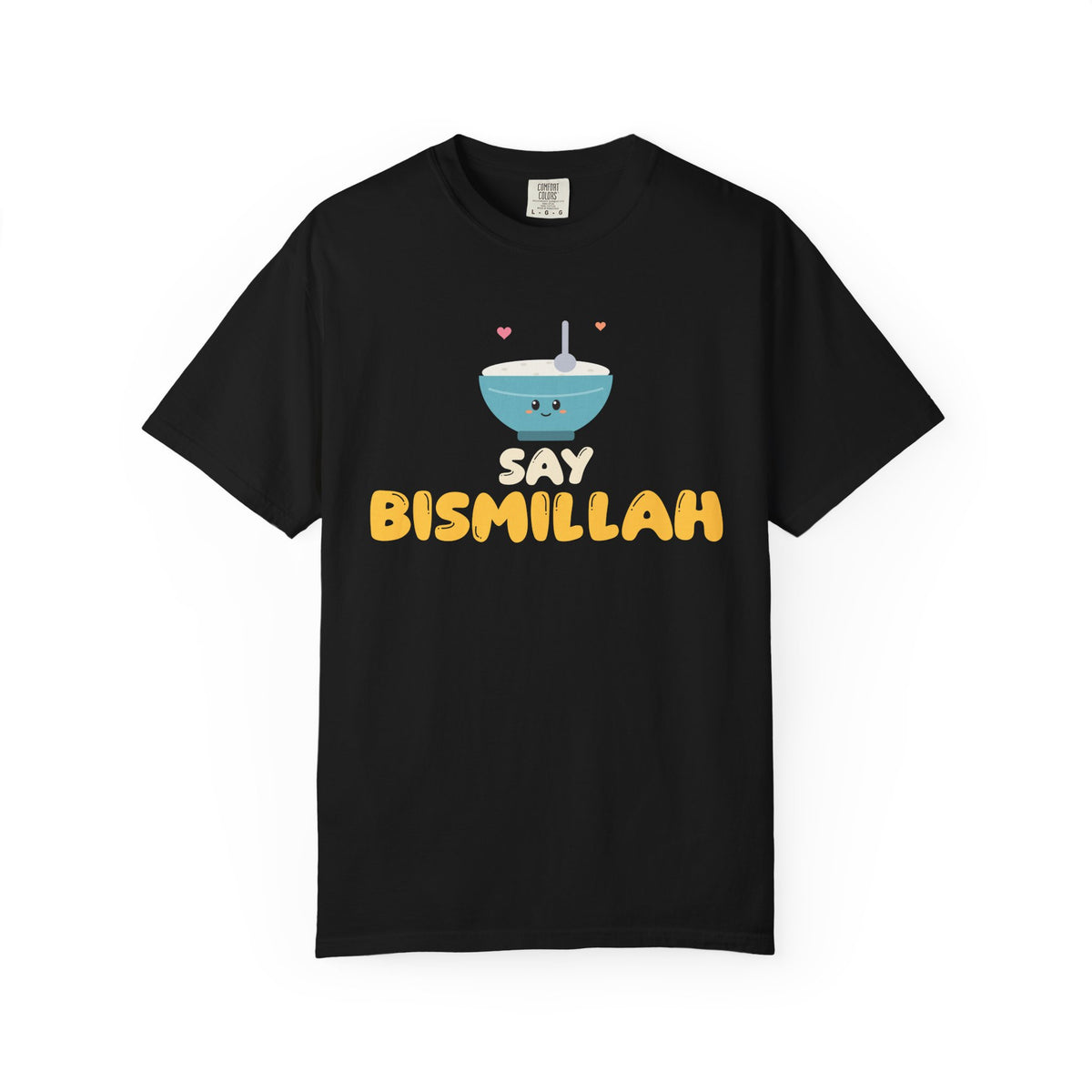 Say Bismillah Islamic Heavyweight T-Shirt in Black – AdabStars