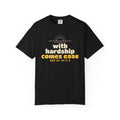 With Hardship Comes Ease Heavyweight Tee | Surah Ash-Sharh Qur'an 94:5-6 on the Back Islamic Reminder | AdabStars