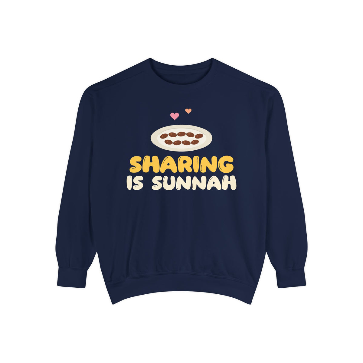 Sharing Is Sunnah Islamic Sweatshirt | Muslim Kids Kindness Islamic Dates Plate | AdabStars Islamic Kids Apparel